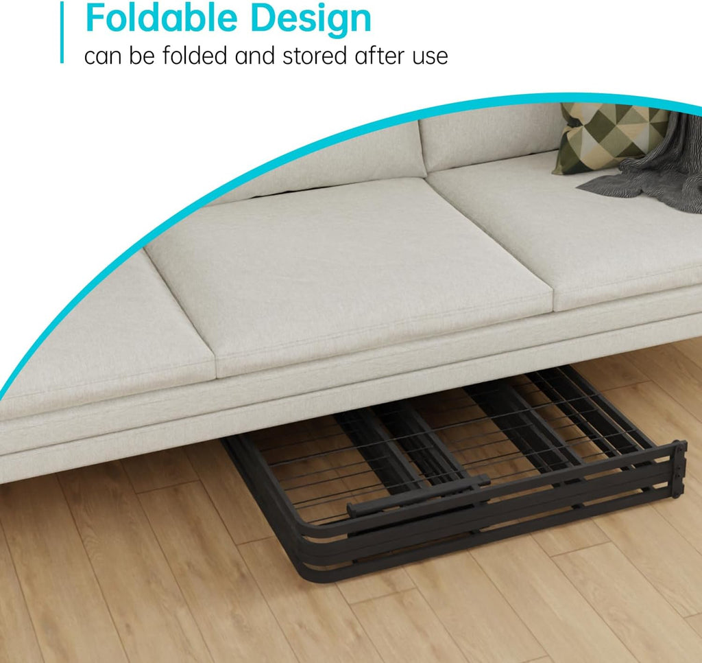 Twin Metal Bed Frame with Steel Slats