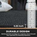 2x8 ft Washable Hallway Runner - Black/Dark Grey