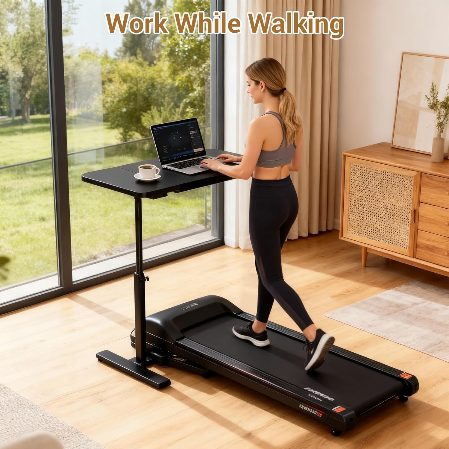 Height Adjustable Overbed Table with Wheels