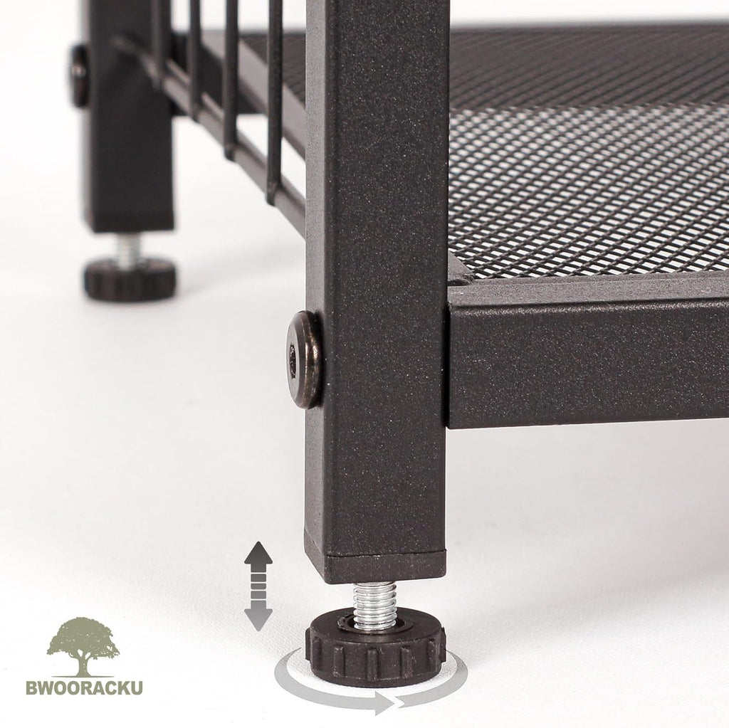 3-Tier Shoe Rack with Guardrails