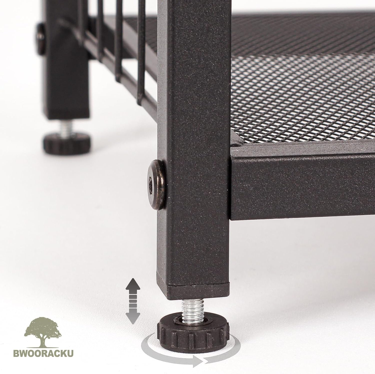 3-Tier Shoe Rack with Guardrails
