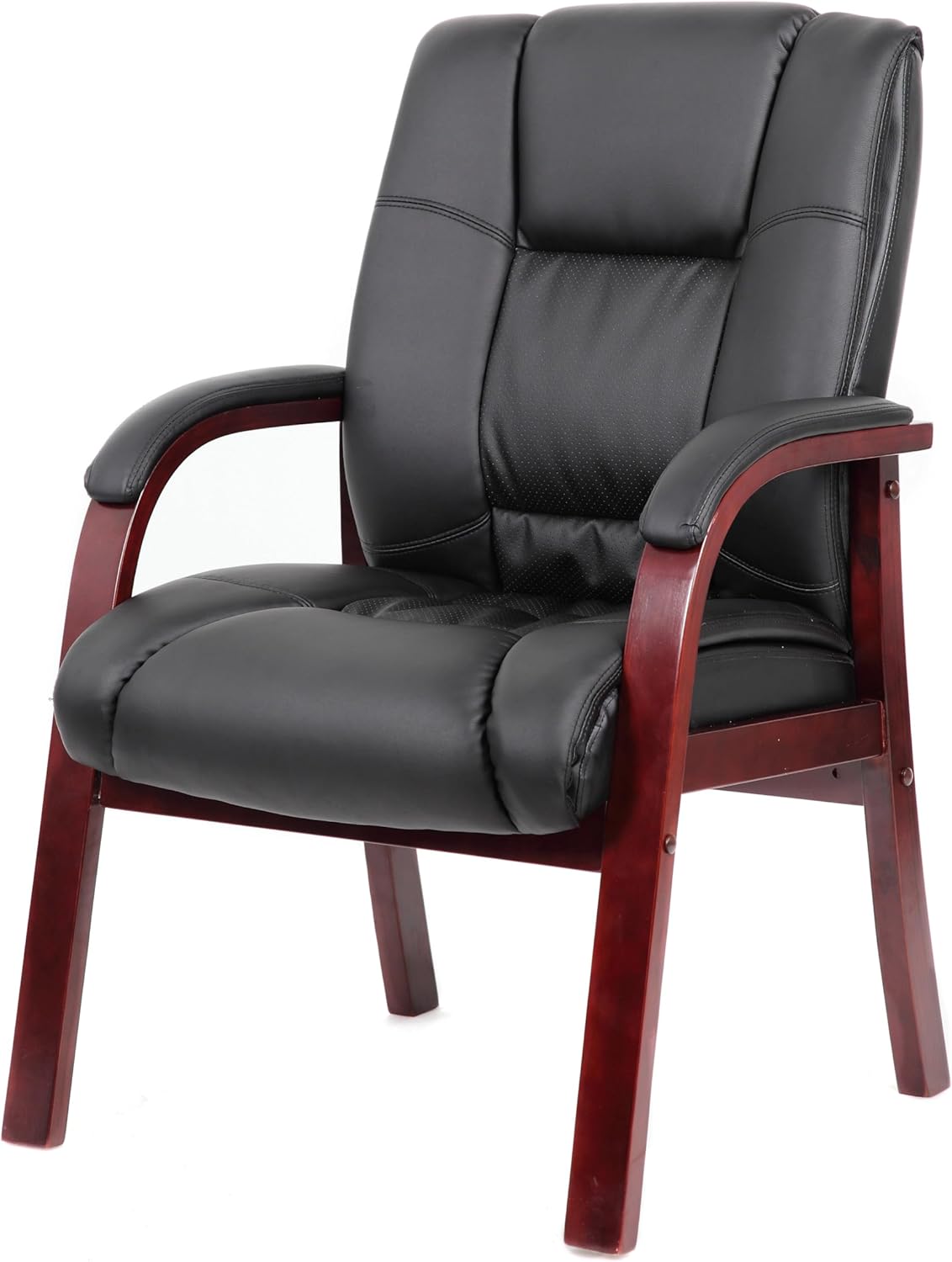 Mid Back Mahogany Guest Chair