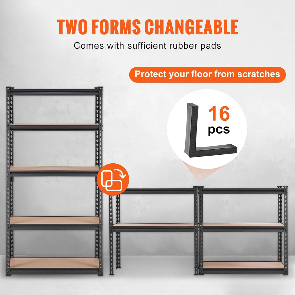5-Tier Metal Garage Shelving Unit 30"x12"x60"