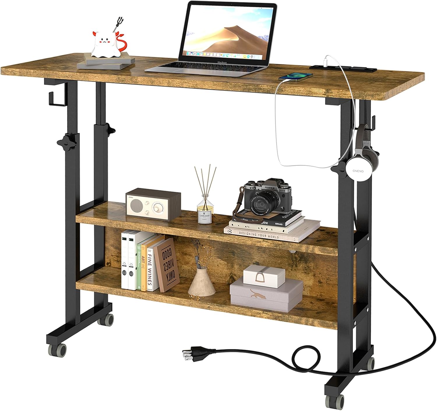 Small Standing Desk with Charging Station 31.5"x15.7"
