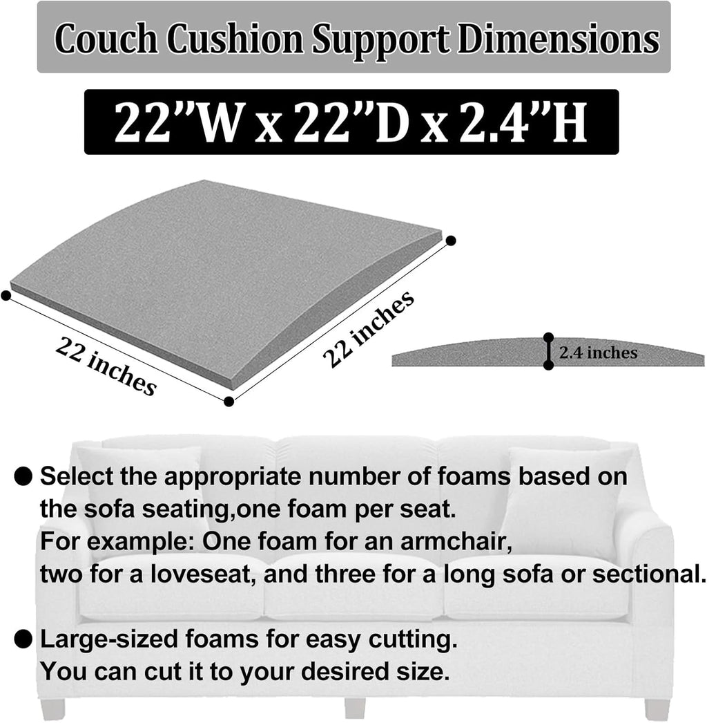 22" x 22" Couch Cushion Support Board 3-Pack
