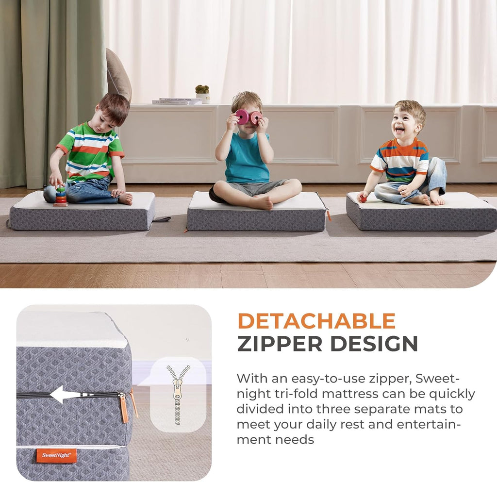 Medium Tri Folding Mattress 4-inch