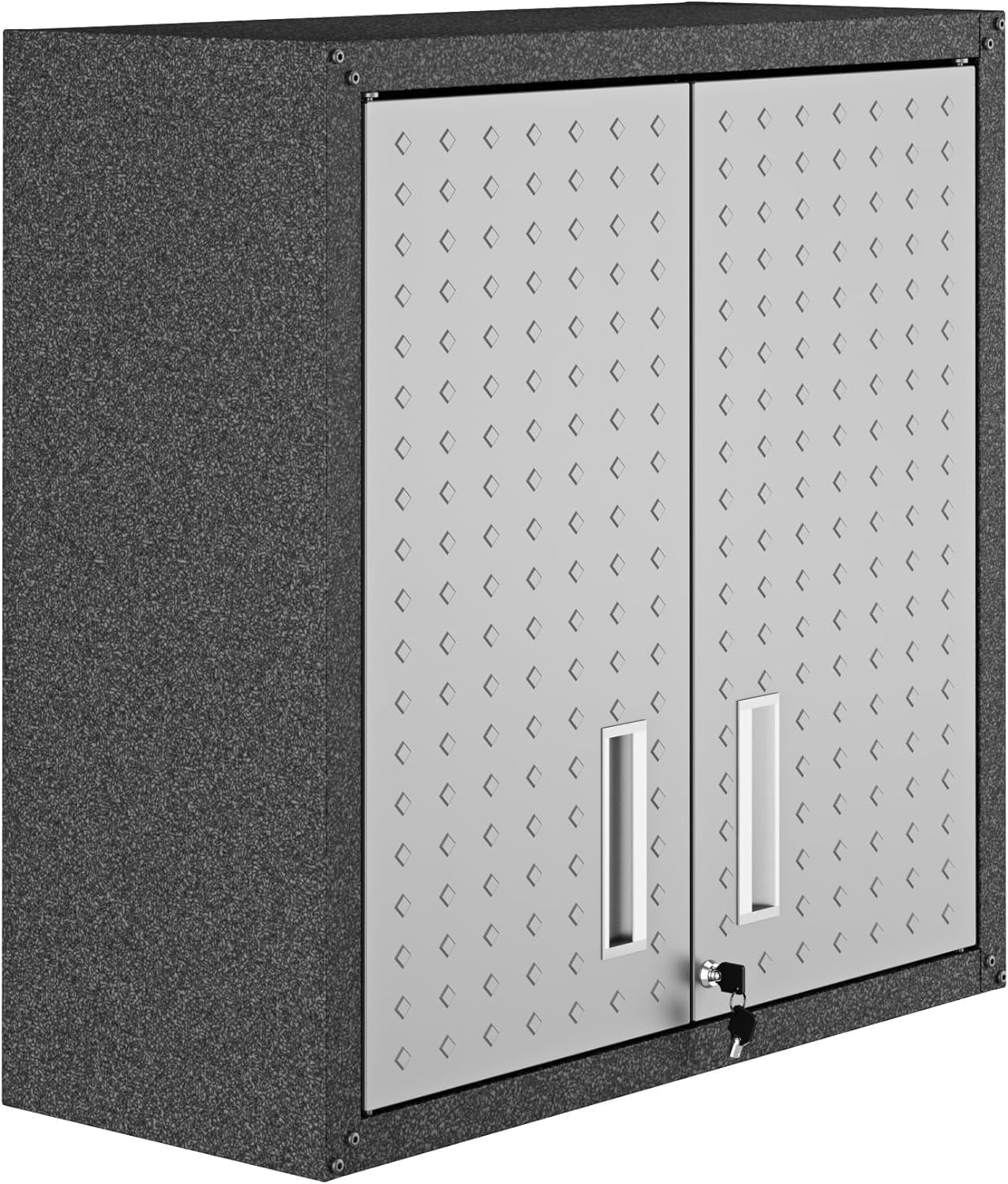 Black/Grey Floating Garage Storage Cabinet