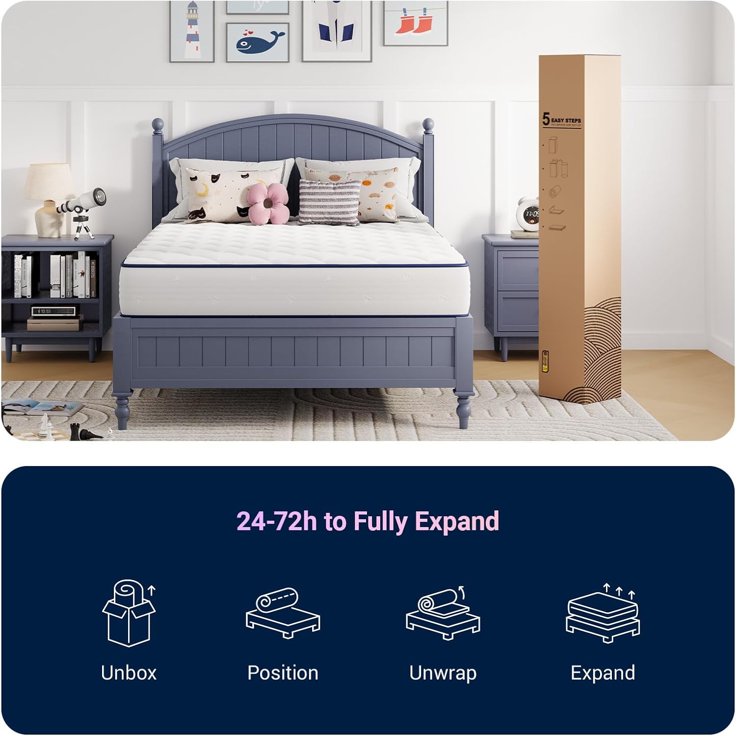 Twin Medium Foam and Spring Hybrid Mattress