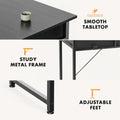 Small Desk with Fabric Drawers - Black