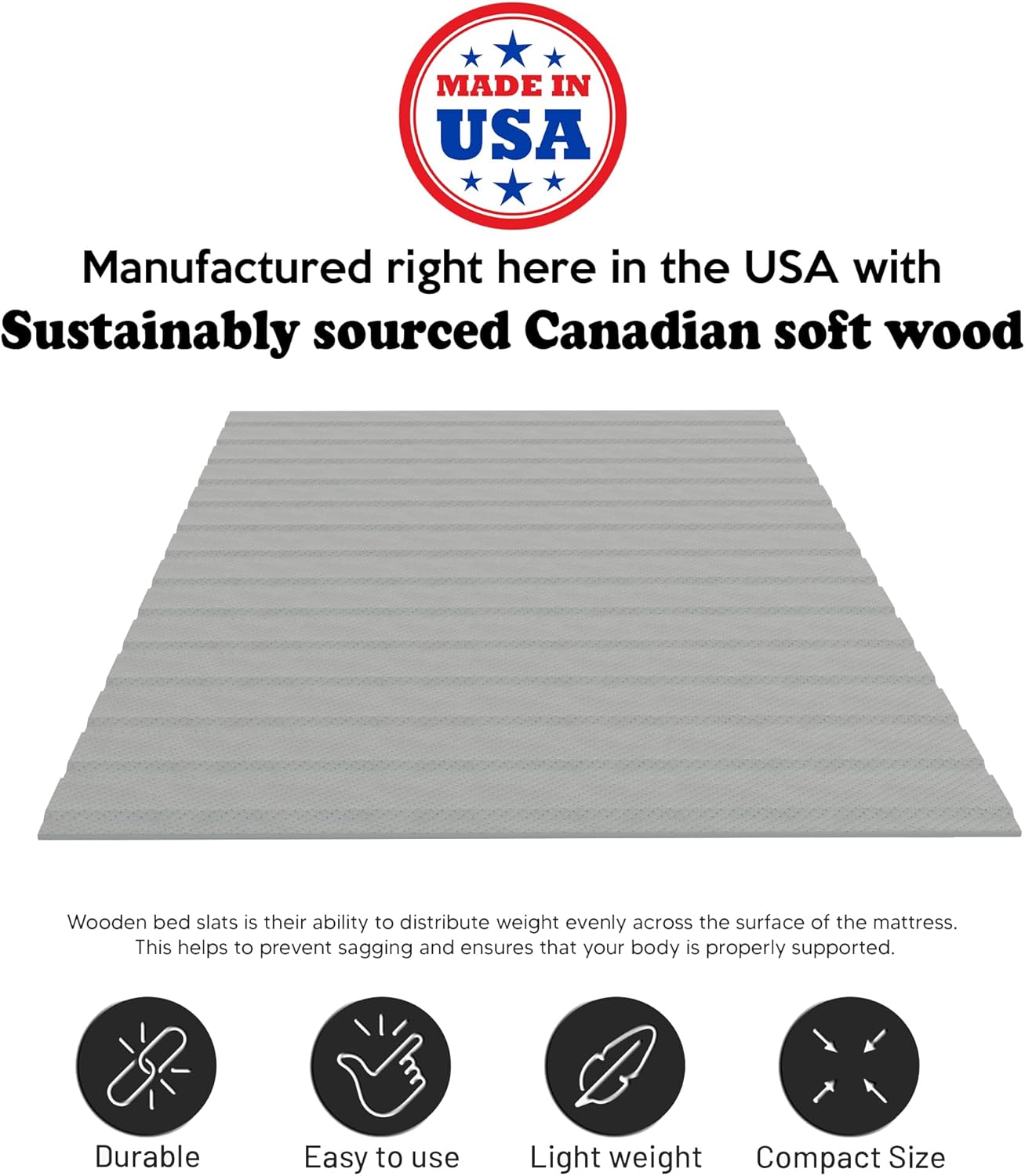 Twin XL Wooden Bunkie Board with Cover