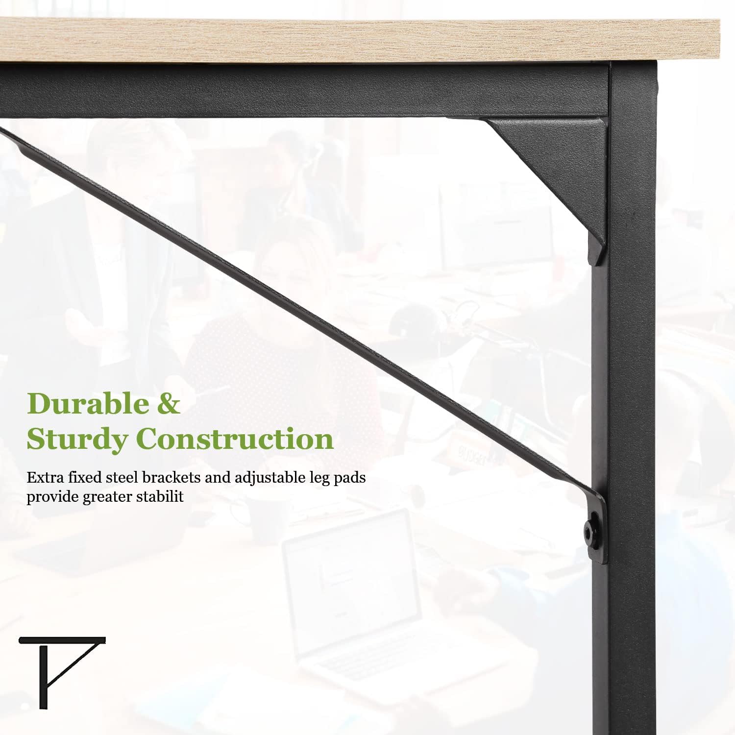 39" Computer Desk with Metal Frame