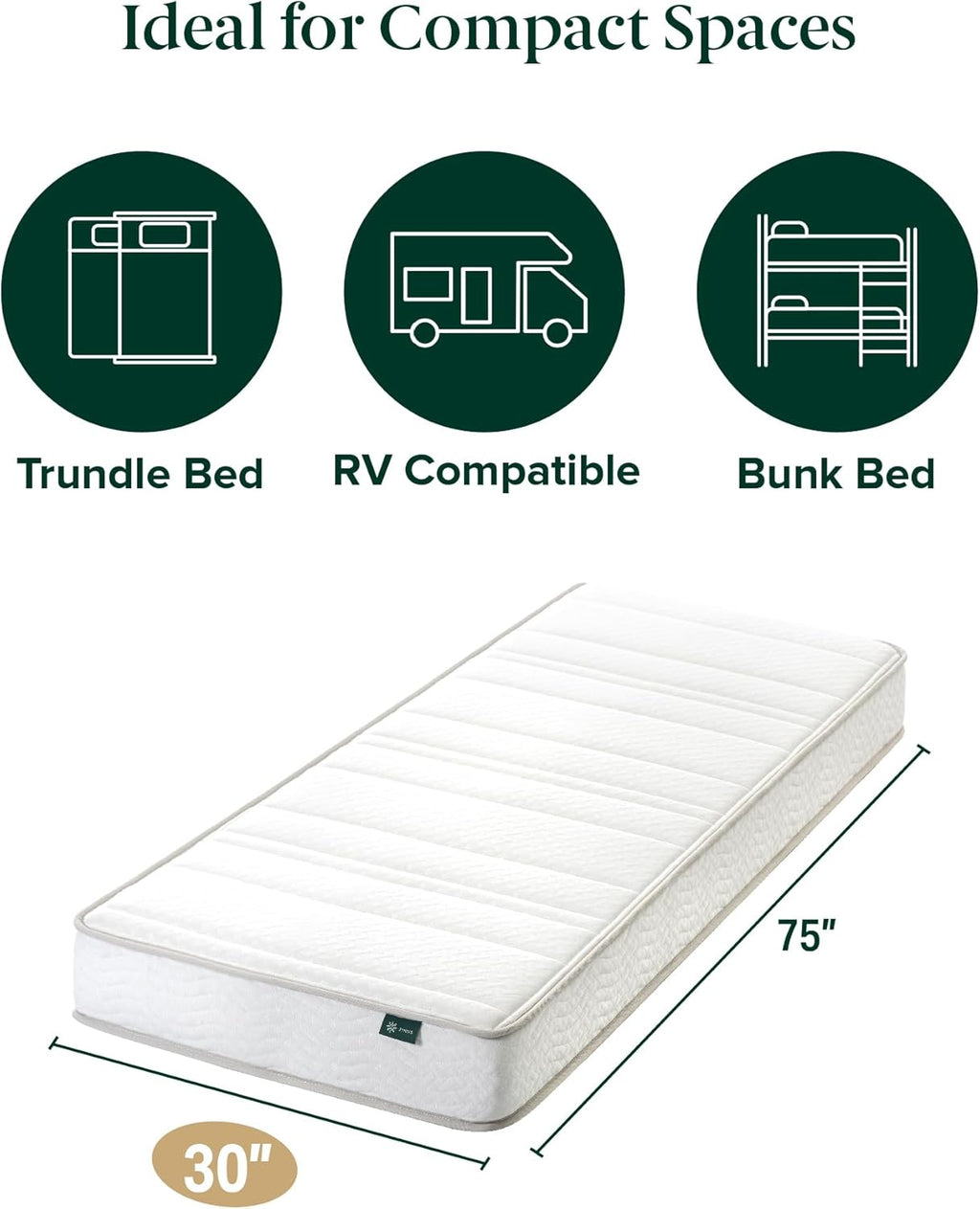 75"x30" Foam & Spring Hybrid Mattress