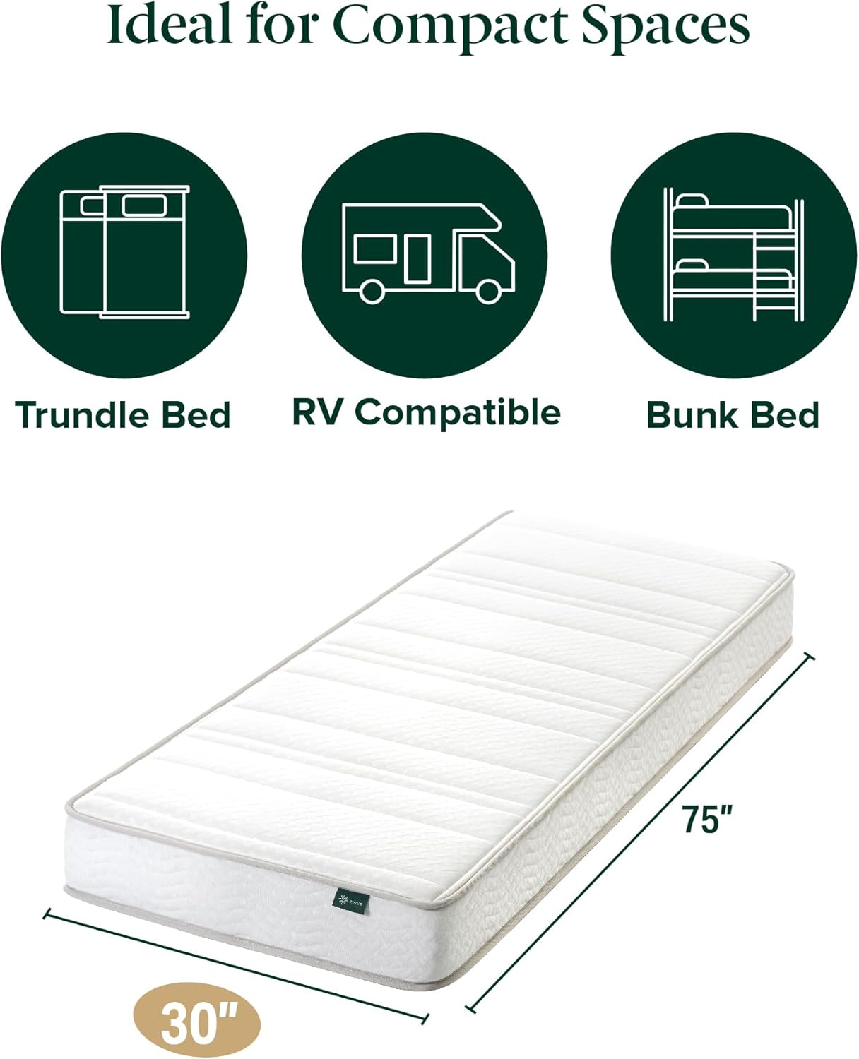 75"x30" Foam & Spring Hybrid Mattress