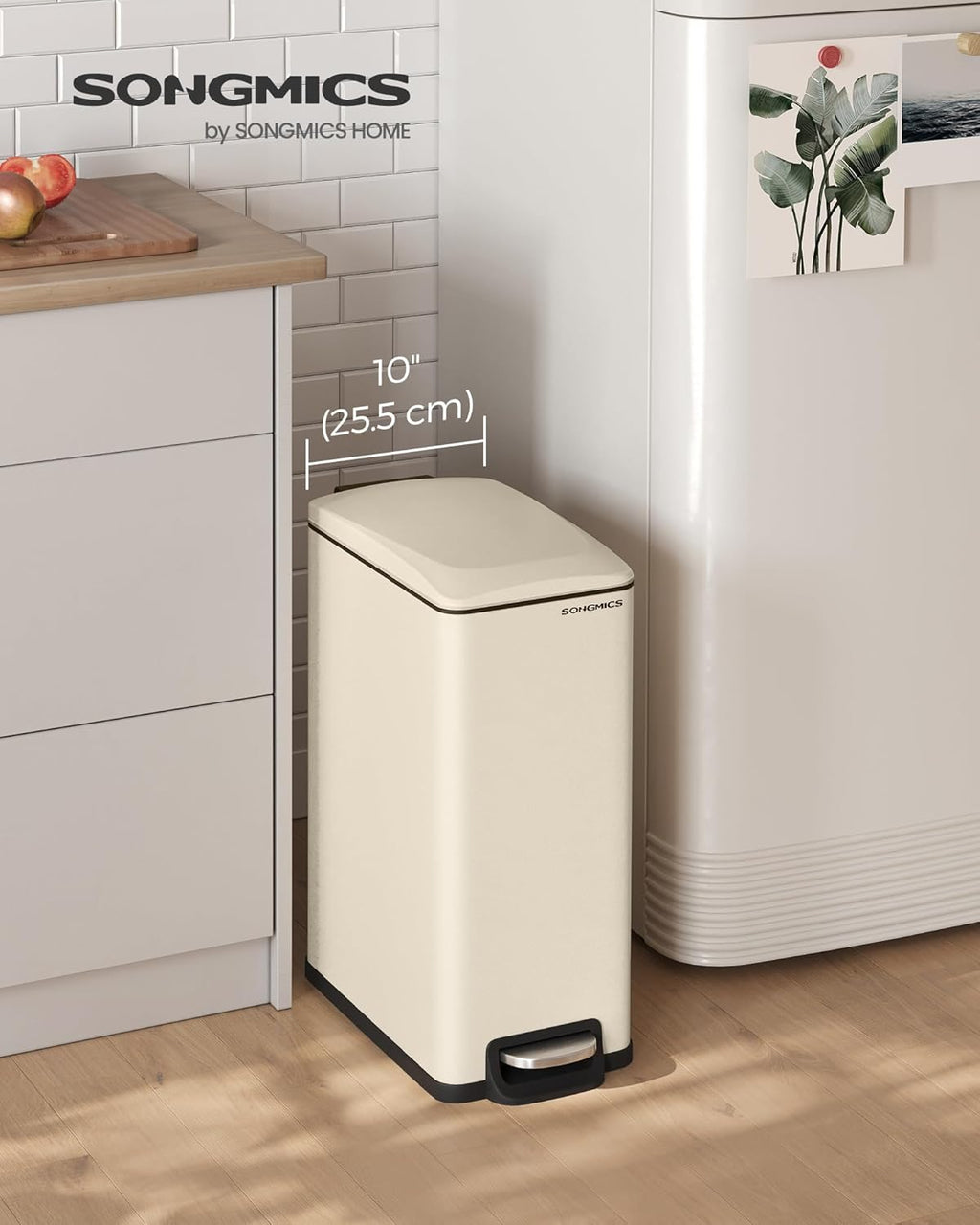 13-Gallon Slim Trash Can with Soft-Close Lid
