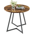 Round Dining Table with Steel Frame 31.5"