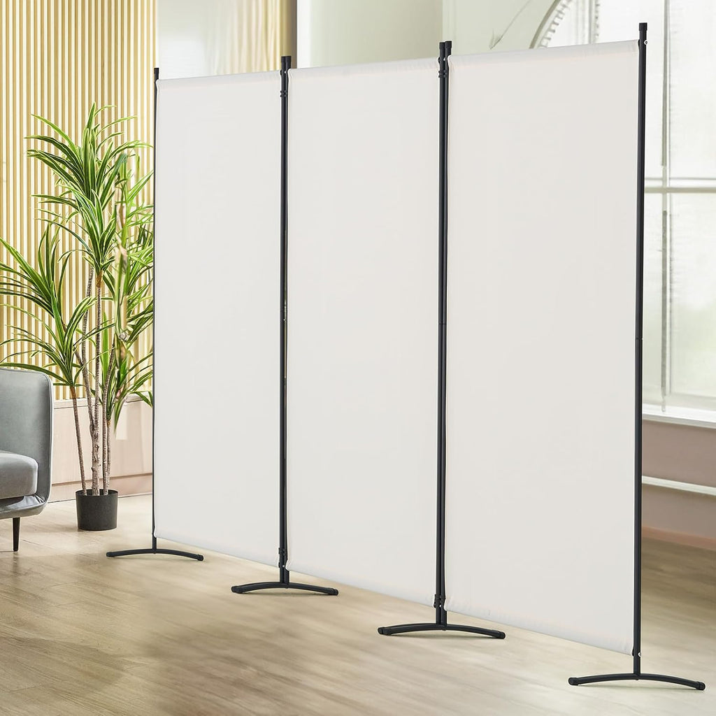 3 Panel Room Divider - White