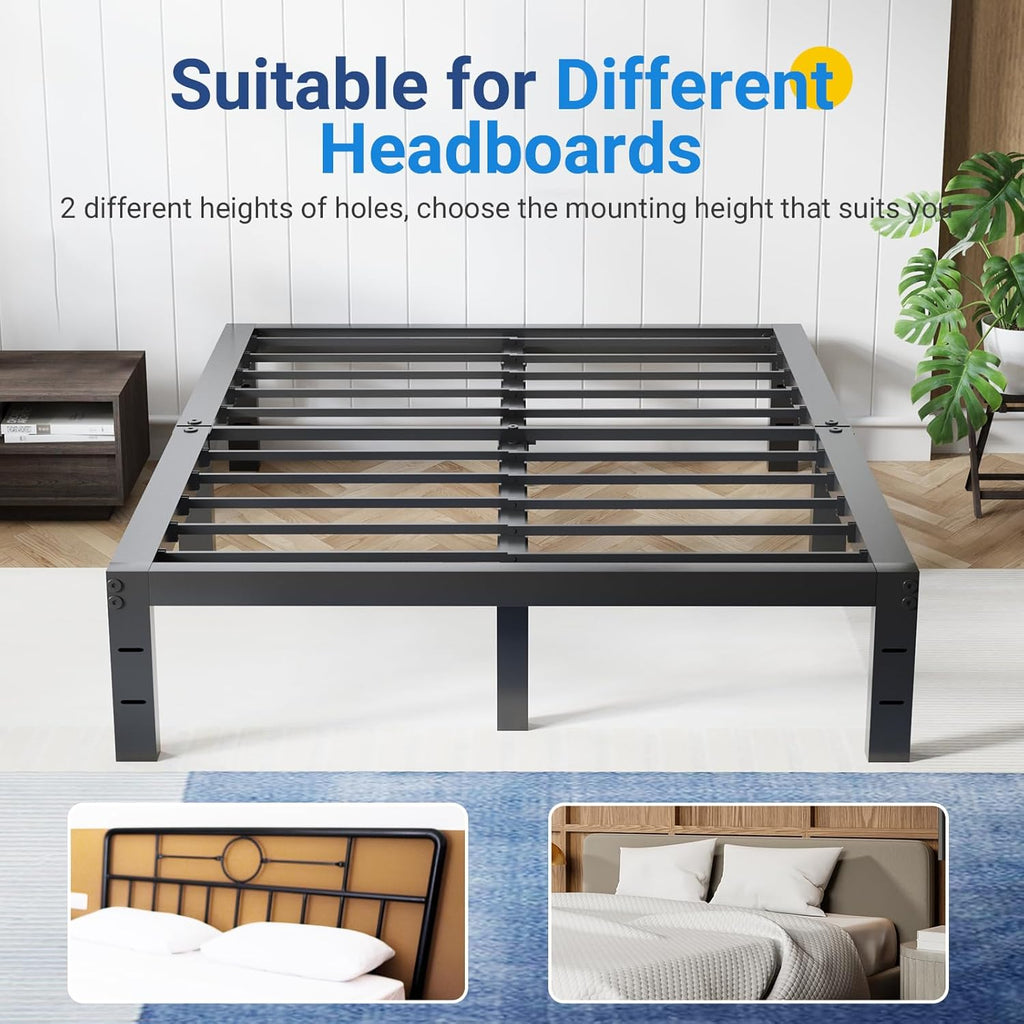 Queen Metal Platform Bed Frame 18"