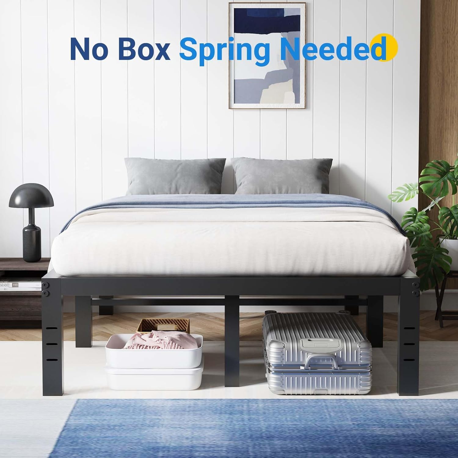 Queen Metal Platform Bed Frame 18"