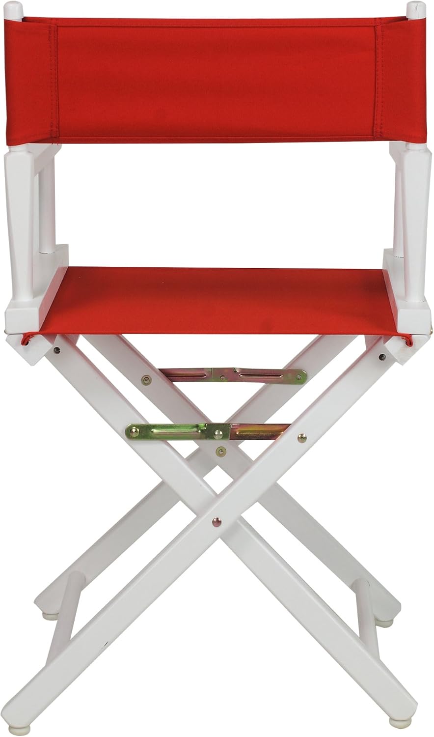 18" Director's Chair with White Frame and Red Canvas