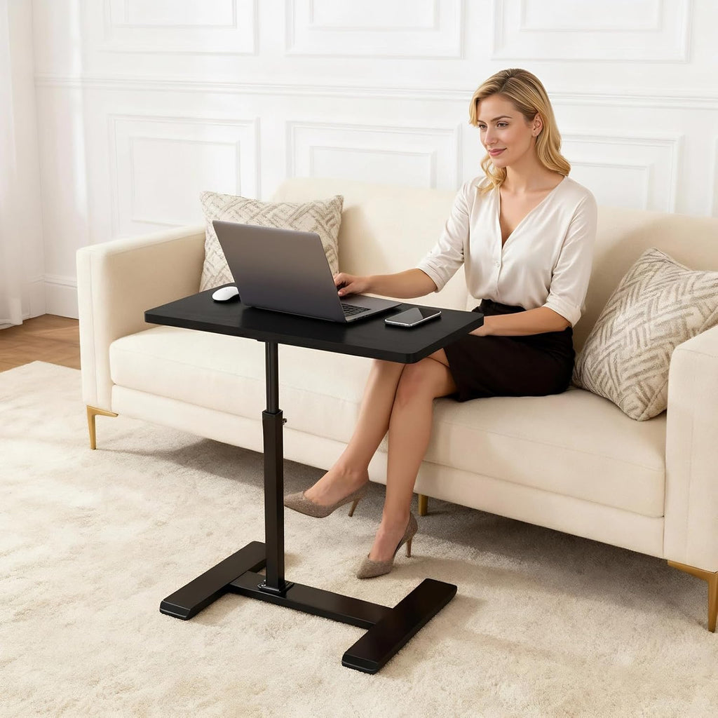 Height Adjustable Overbed Table with Wheels