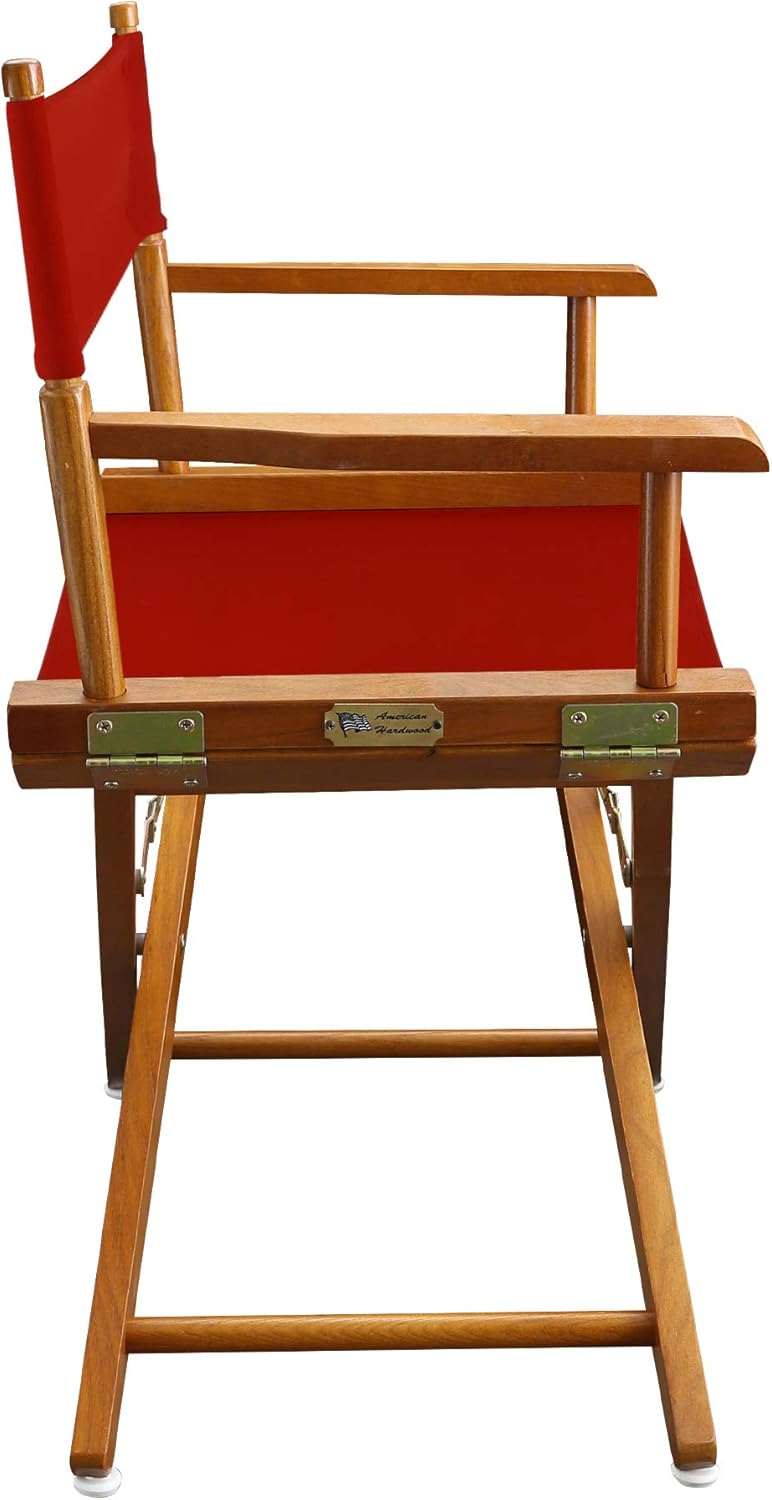 Extra-Wide Director's Chair with Red Canvas