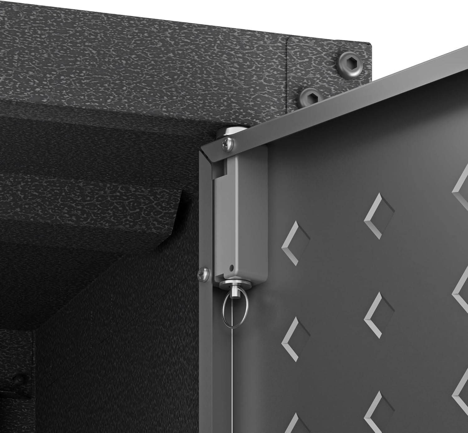 Black/Grey Floating Garage Storage Cabinet
