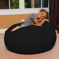 Large Black Bean Bag Chair with Removable Cover