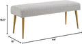 Upholstered Bench Ottoman 44"W Grey