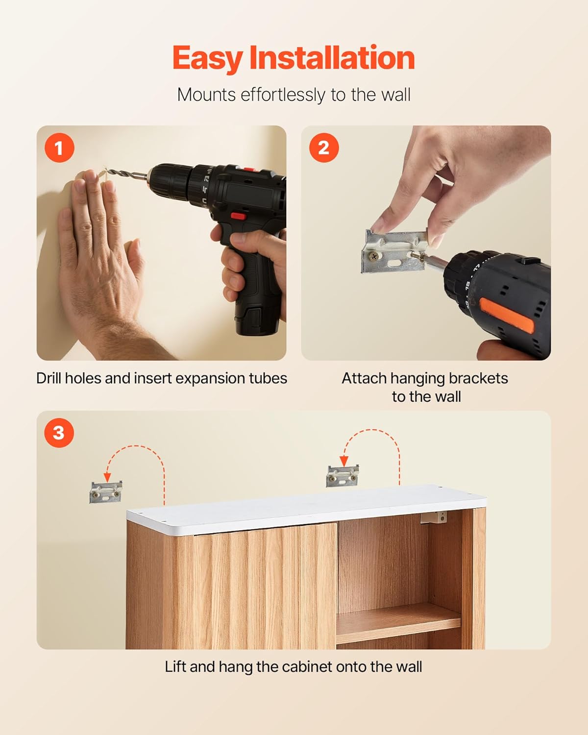 Wall Mounted Bathroom Cabinet with Shelf