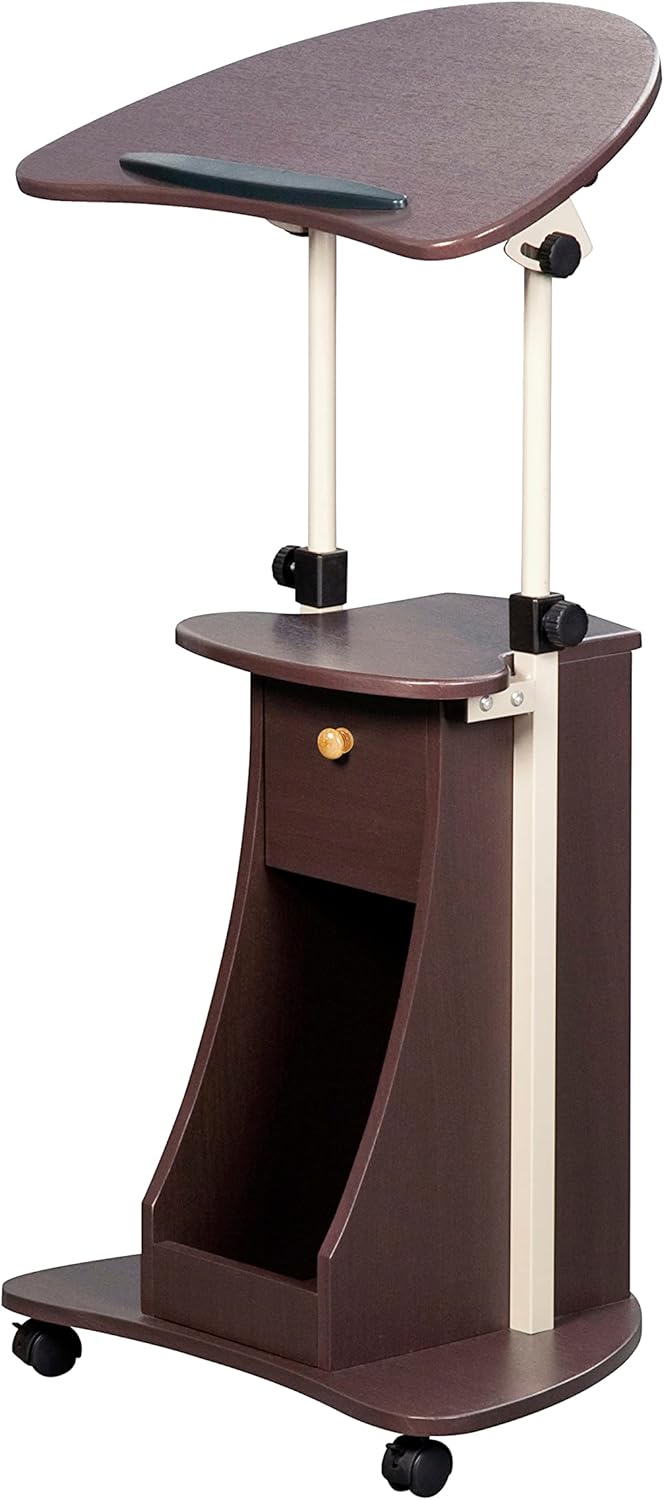 Adjustable Laptop Cart with Storage