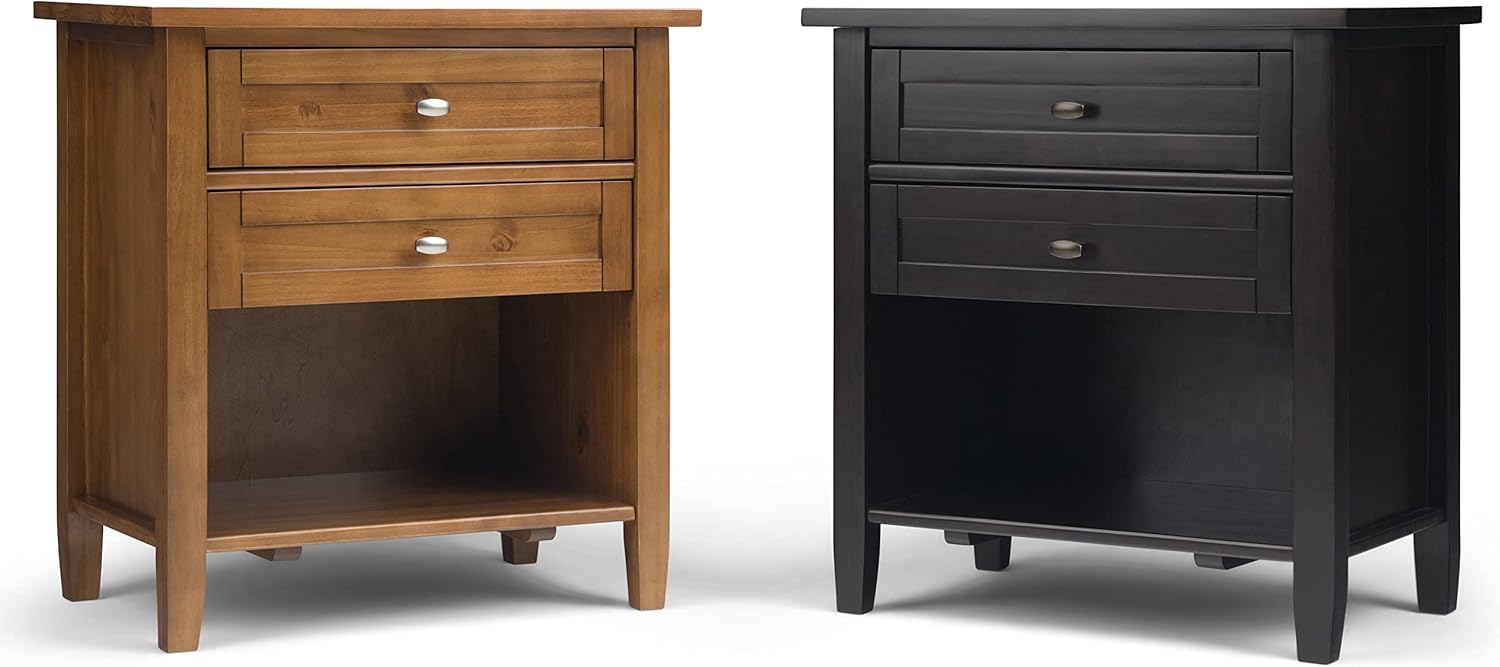 Solid Wood Nightstand 24" Wide