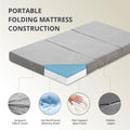 Folding 4" Twin XL Memory Foam Mattress 80"x38"