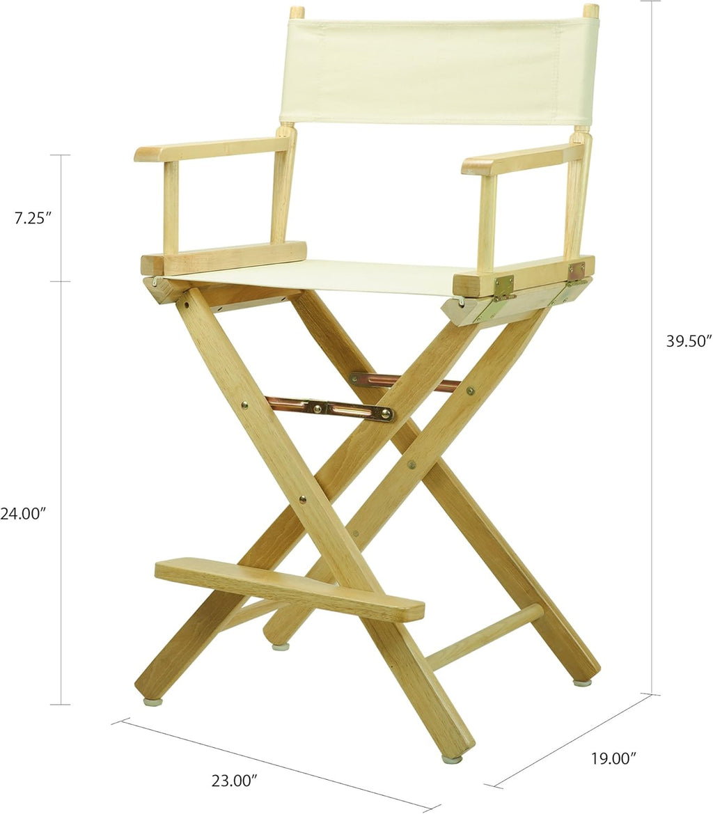24" Director's Chair with Natural Wood Frame