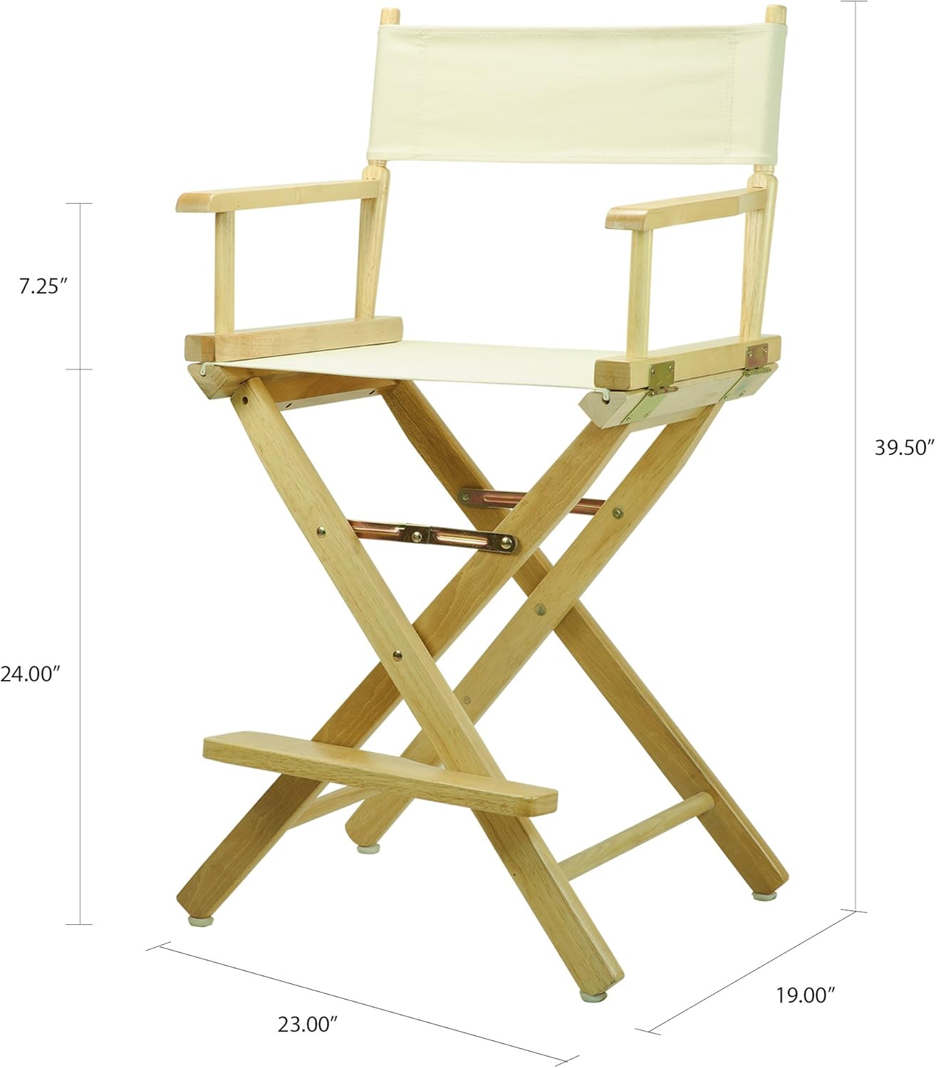 24" Director's Chair with Natural Wood Frame