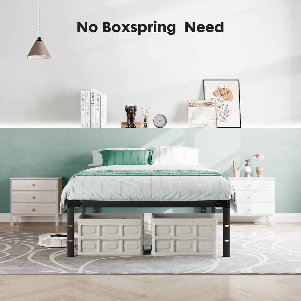 Twin Size Metal Bed Frame with Storage
