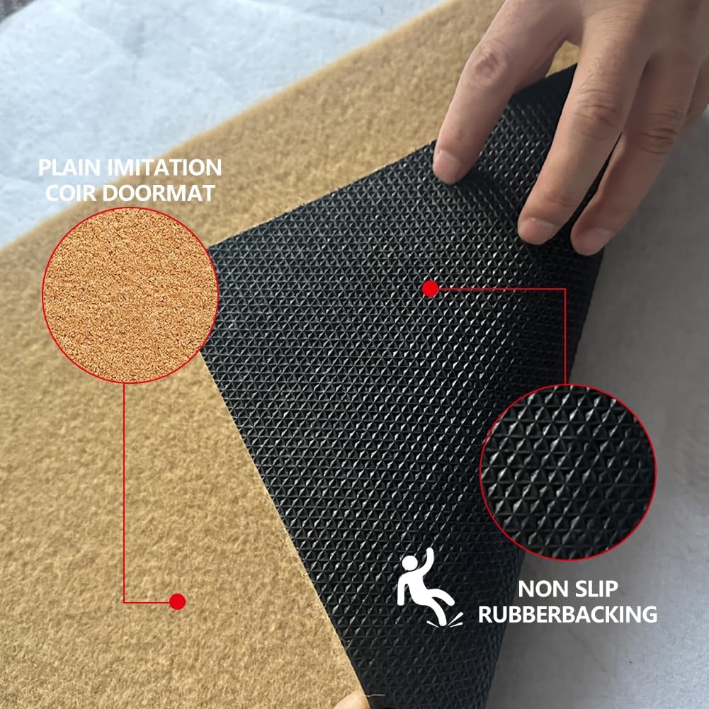 2 Pack Coir Doormat 30x17 Inch