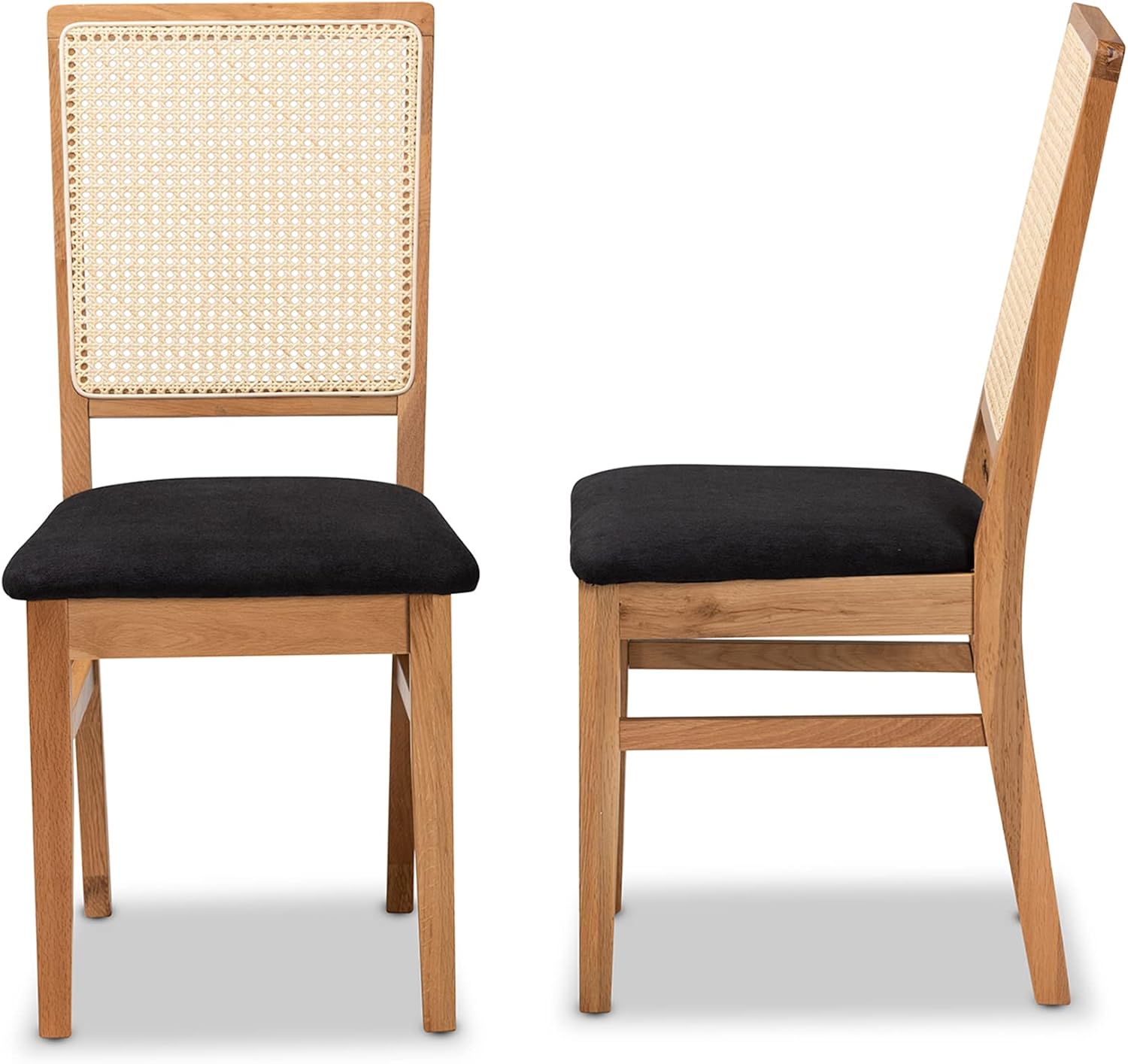 Mid-Century Modern Rattan Dining Chair Set
