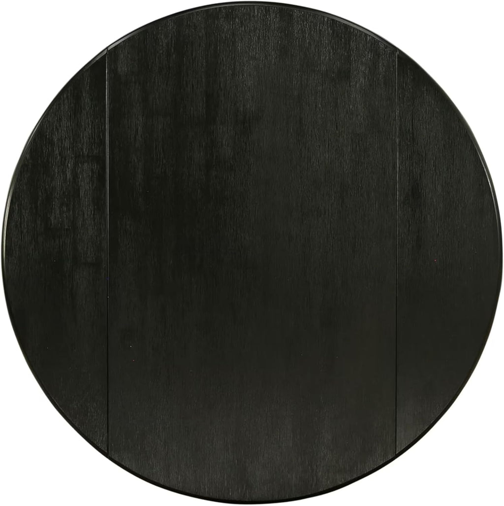 Round Dining Table 42x42 Inch with Dropleaf
