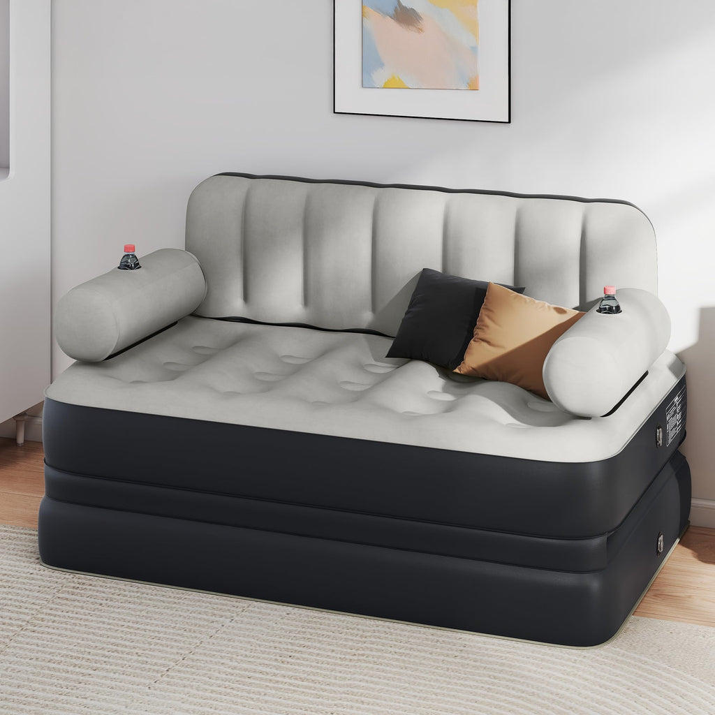 Queen Inflatable Sofa Bed with Headboard