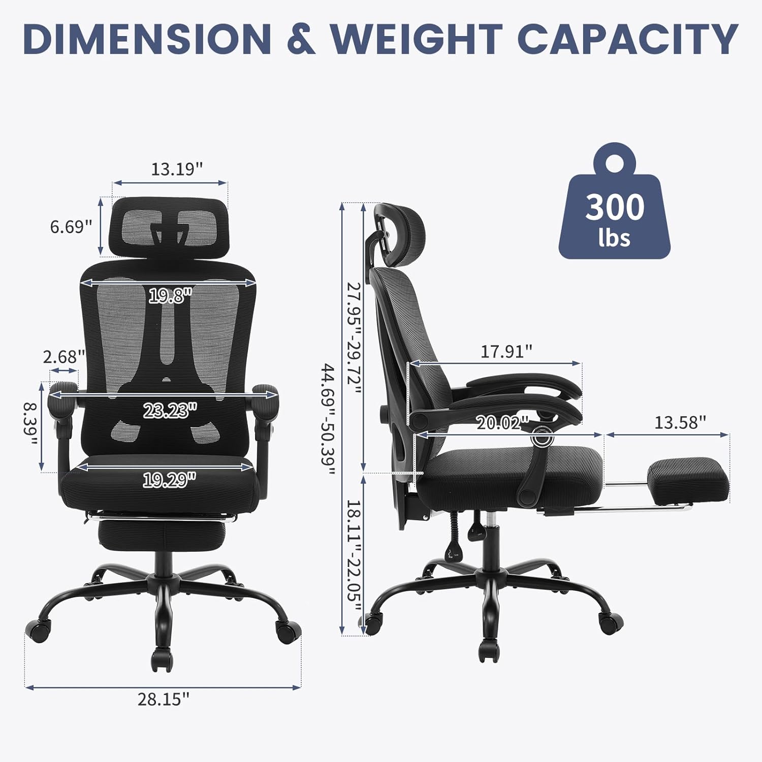 Ergonomic Office Chair with Footrest