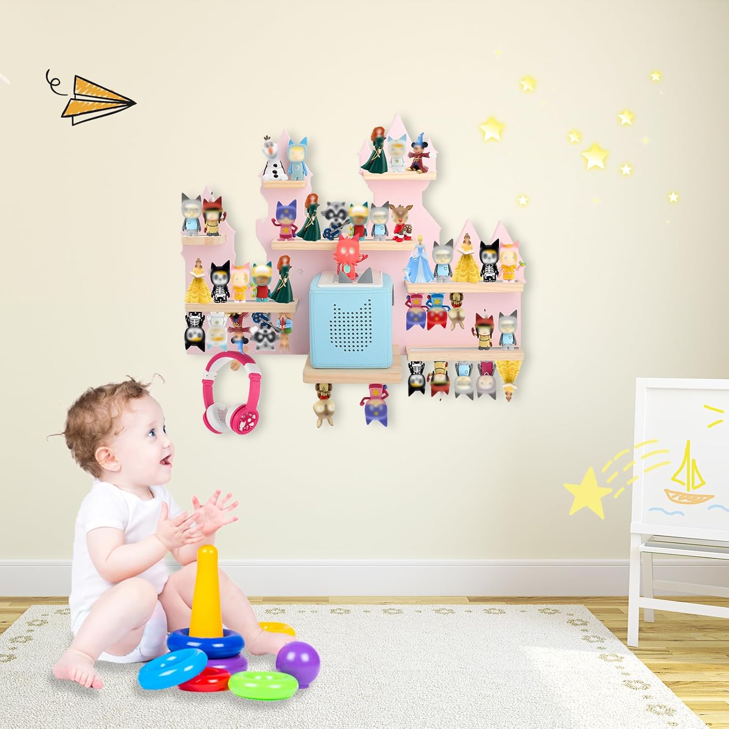 Pink Castle Magnetic Shelf Set for Toniebox