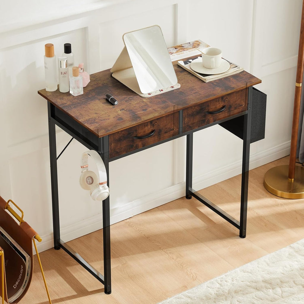 32" Home Office Desk with Drawers & Storage