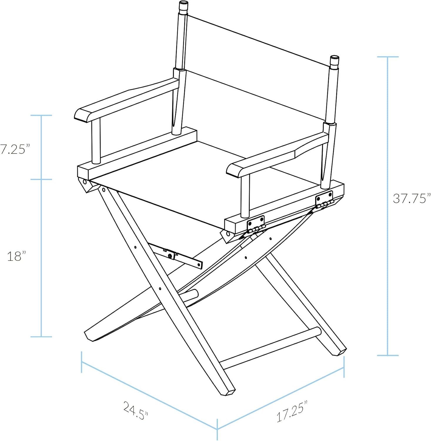 Extra-Wide Director's Chair with Red Canvas