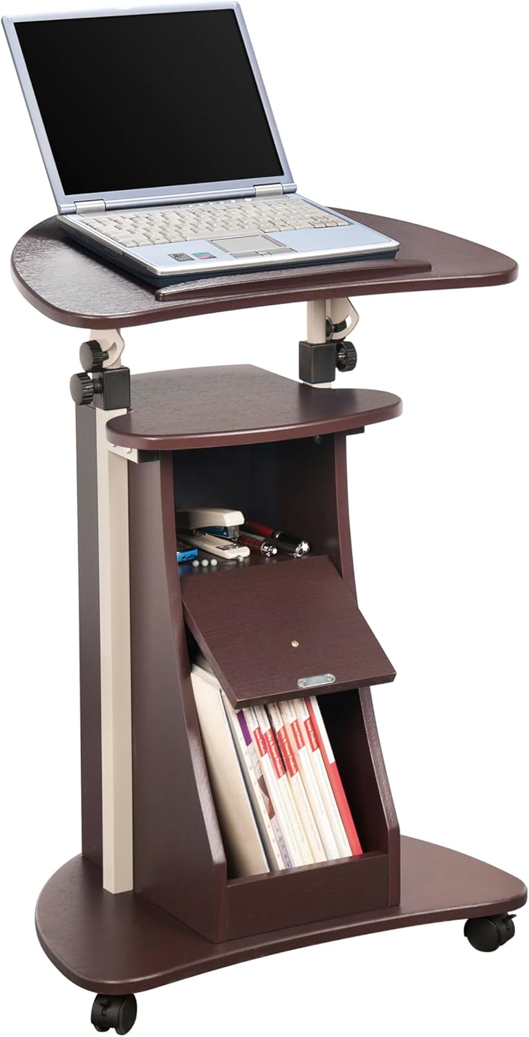 Adjustable Laptop Cart with Storage