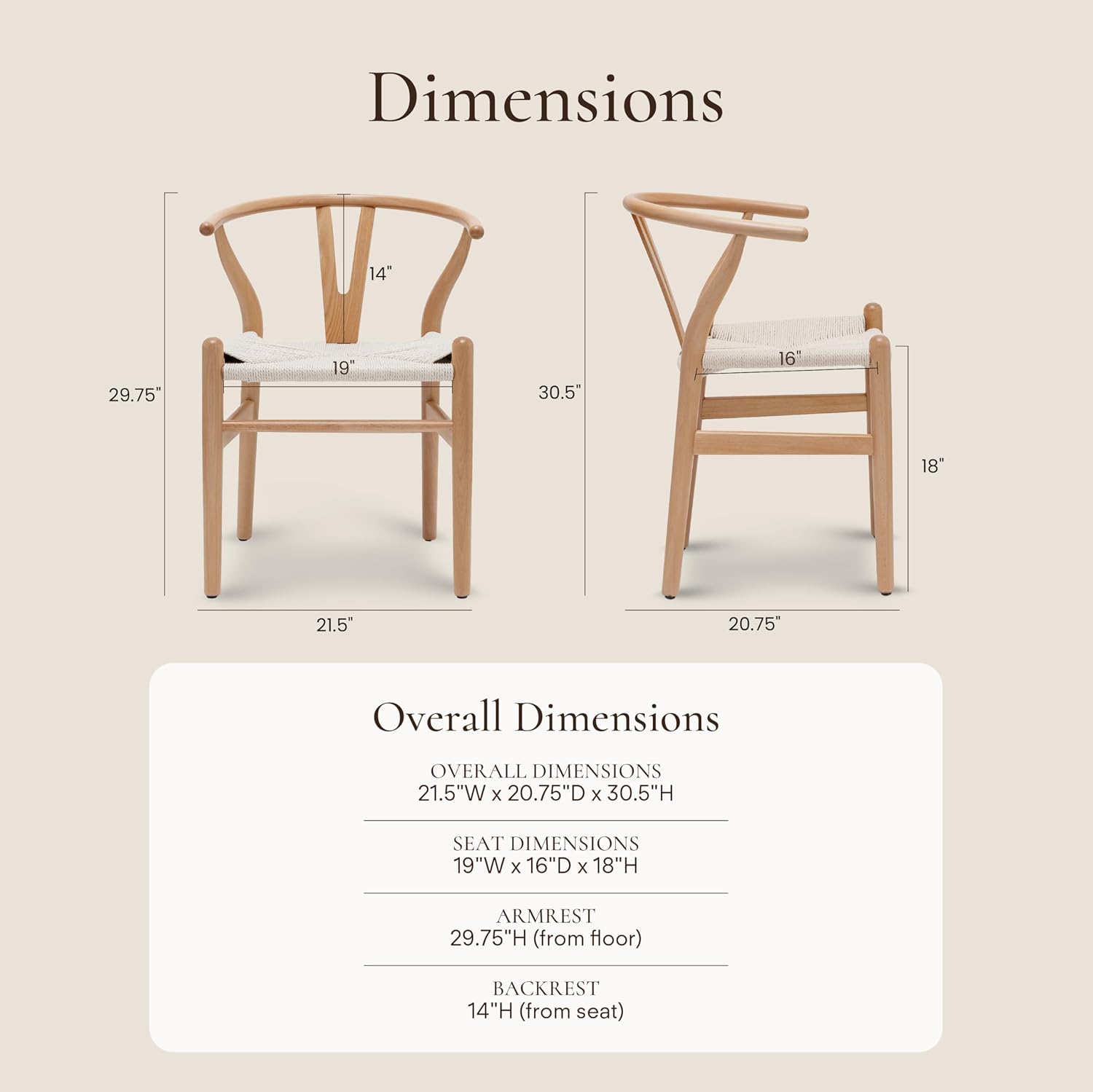 Oak Wishbone Dining Chair with Arms