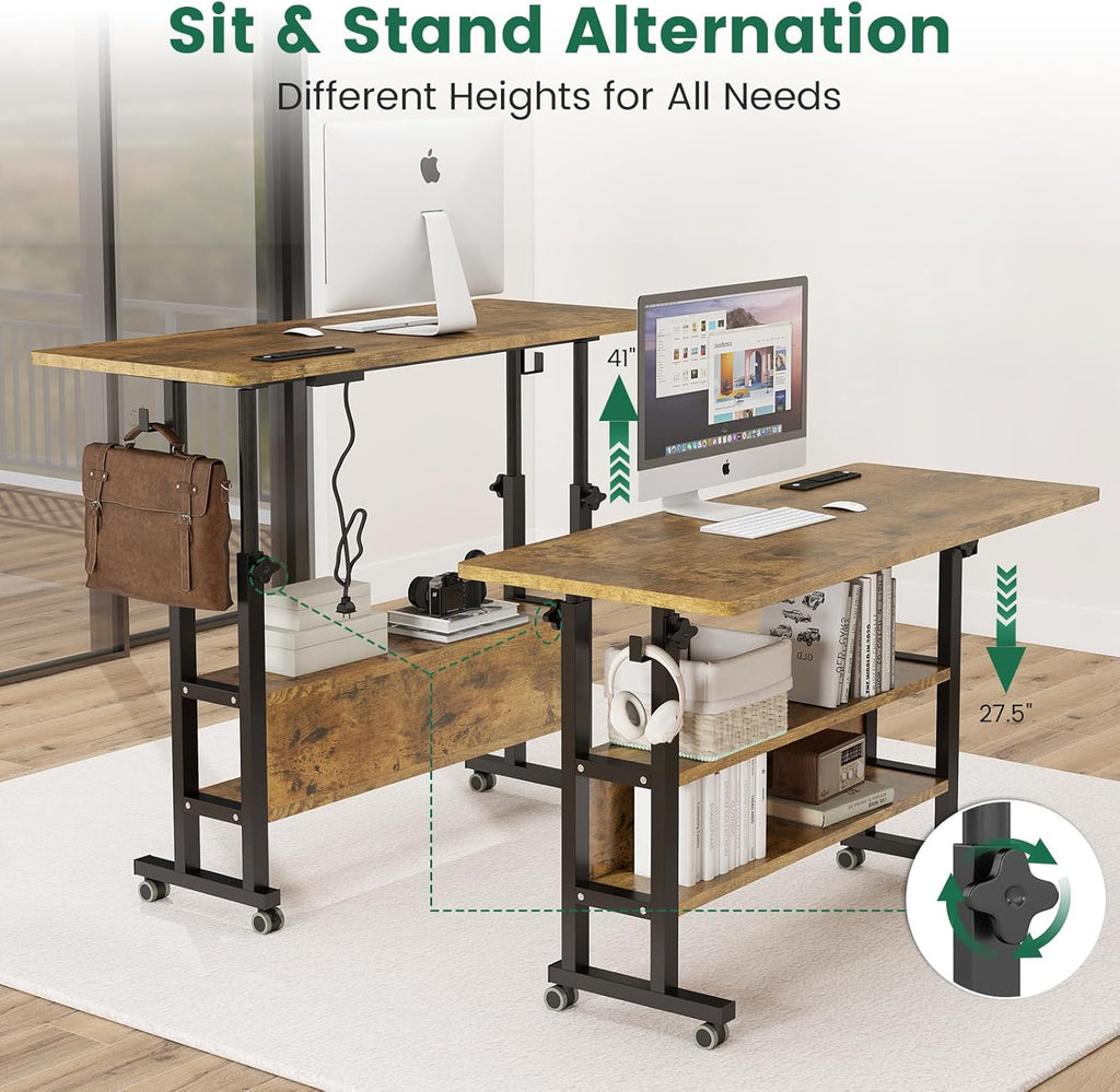 Small Standing Desk with Charging Station 31.5"x15.7"