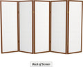 4 ft Shoji Screen - Walnut - 5 Panels