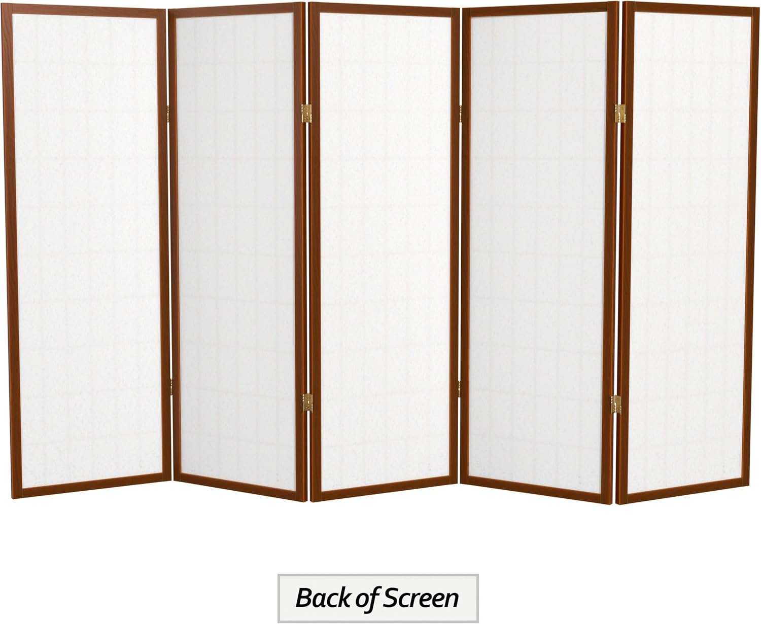 4 ft Shoji Screen - Walnut - 5 Panels