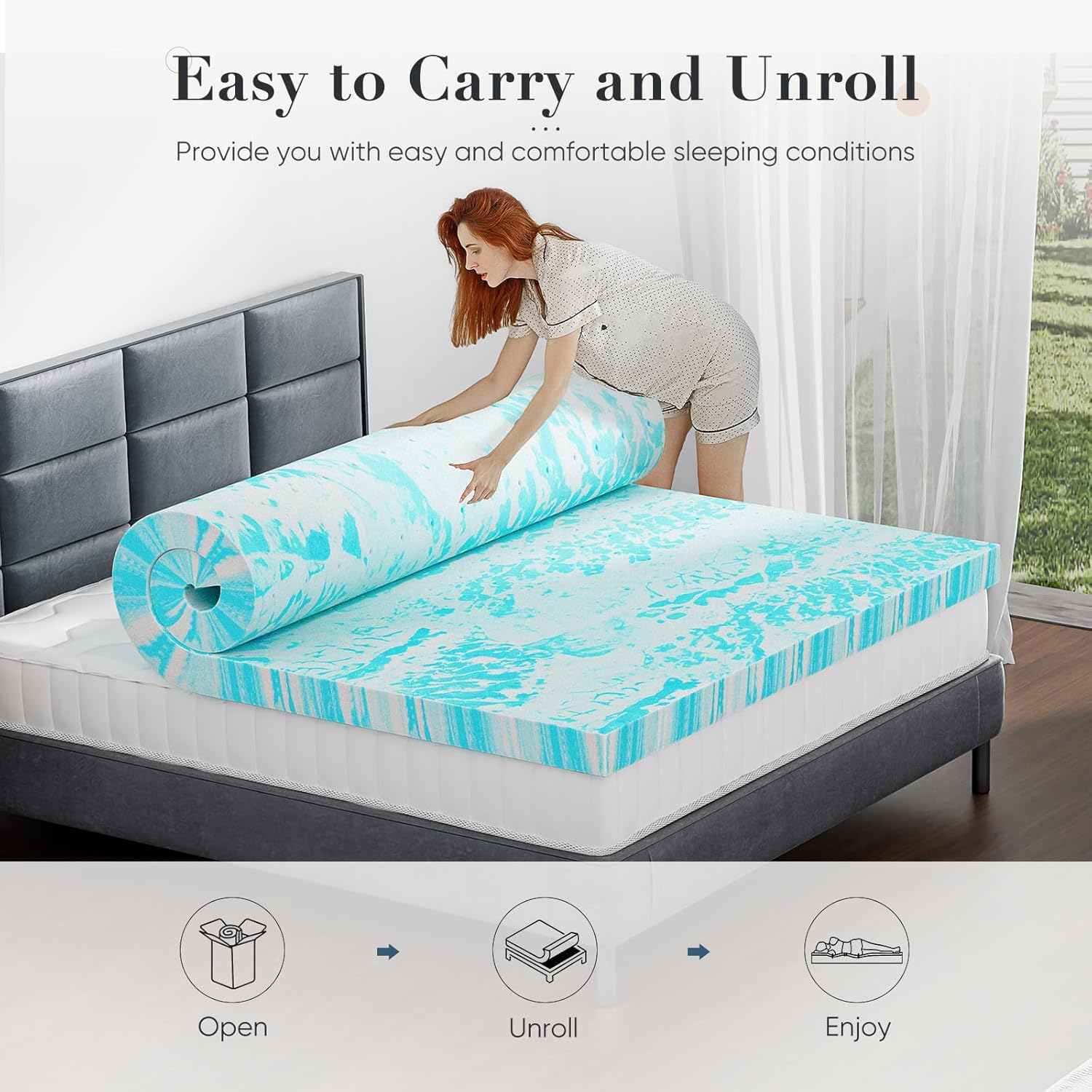 Twin Memory Foam Mattress Topper 3"