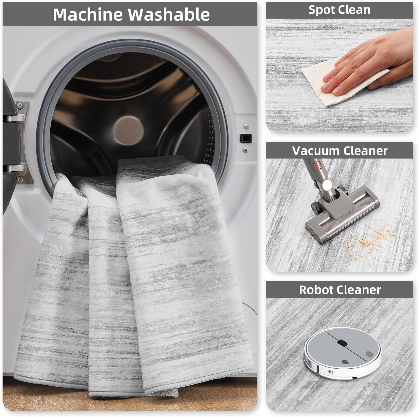 2x8 Grey Modern Abstract Runner Rug